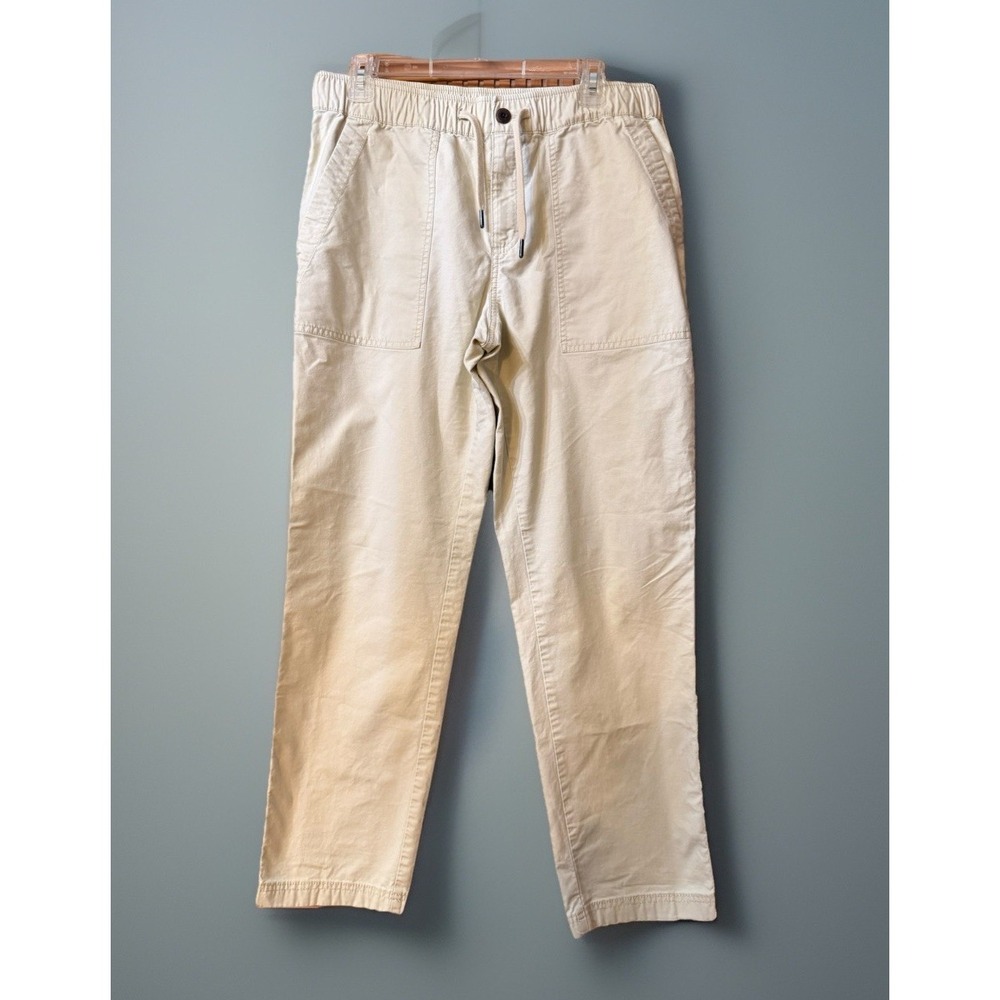 L.L. Bean Comfort Waist Chino Pants – Elastic Waist with Tie & Zipper – Size 32"